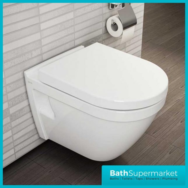 Style Round Compact Short Projection Wall Hung Toilet WC Pan & Soft Close Seat 480cm
