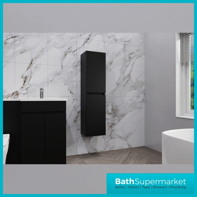 Empire Matt Black Combination L Shape Furniture Pack 1100mm LH & RH – Tall Unit Option