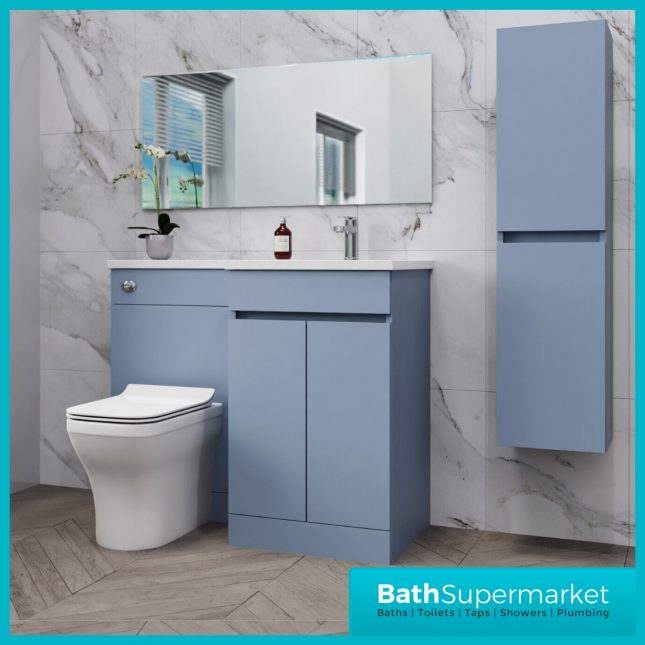 The Empire L-Shaped furniture set offers a unique blend of ultra-modern appeal without a compromise on practicality. The uni-cast polymarble basin creates a clean and smooth finish, whith the handle-free vanit unity doors adding a minimalist look.