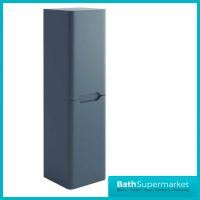 Biella Blue Wall Mounted Tall Boy Storage Cabinet Unit 1400mm