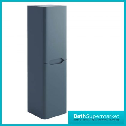 Biella Blue Wall Mounted Tall Boy Storage Cabinet Unit 1400mm