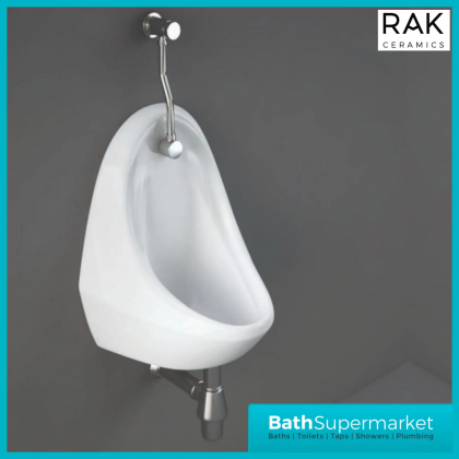Rak Jazira White Ceramic Wall Hung Urinal Bowl With Brackets