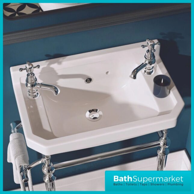 Russeldene & Marie Traditional Chrome Pair Pillar Basin Taps