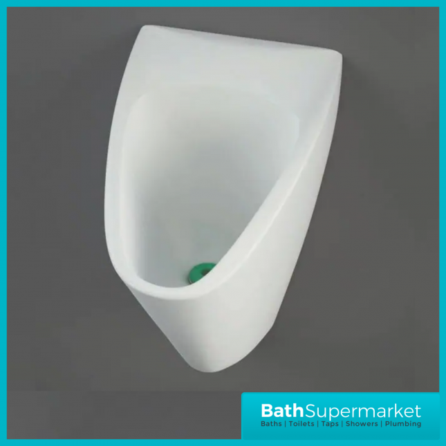 Rak Venice White Wall Hung Waterless Urinal Bowl With Brackets