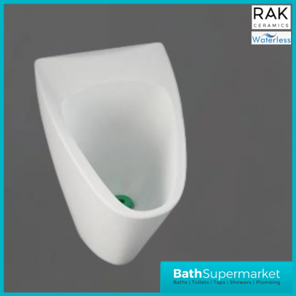 Rak Venice White Wall Hung Waterless Urinal Bowl With Brackets