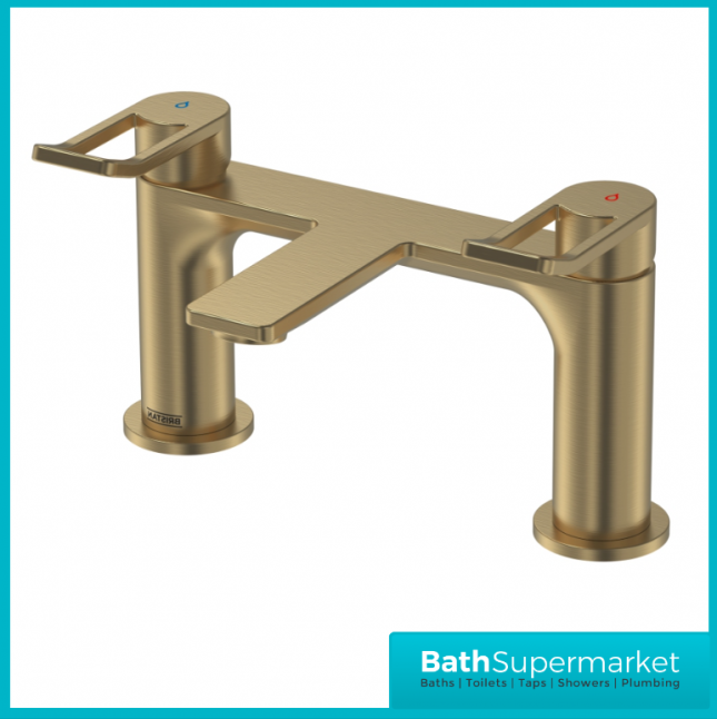 Bristan Saffron Brushed Brass Loop Lever Handle Bath Filler Tap - Image 2