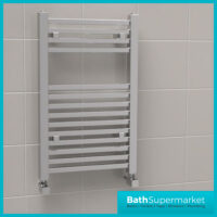 Kartell K-Vit Chrome K-Squared Straight Heated Ladder Towel Rails 600mm Wide Various Heights