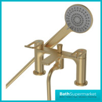 Bristan Saffron Brushed Brass Loop Lever Handle Bath Shower Mixer Tap