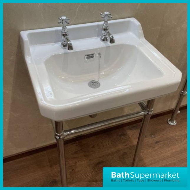 Harrogate Traditional Chrome Pair Pillar Basin Taps