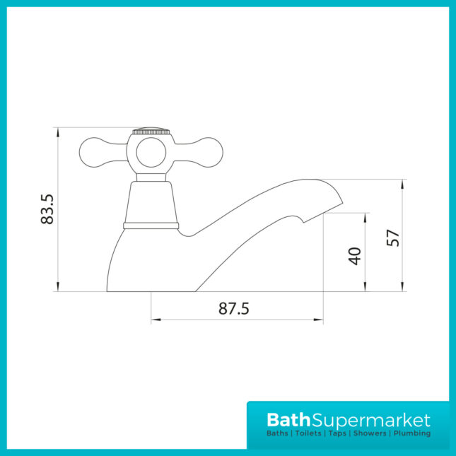 Sognare Classica Pair Basin Deck Mounted Traditional Pillar Taps
