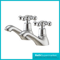 Sognare Classica Pair Bath Deck Mounted Traditional Pillar Taps
