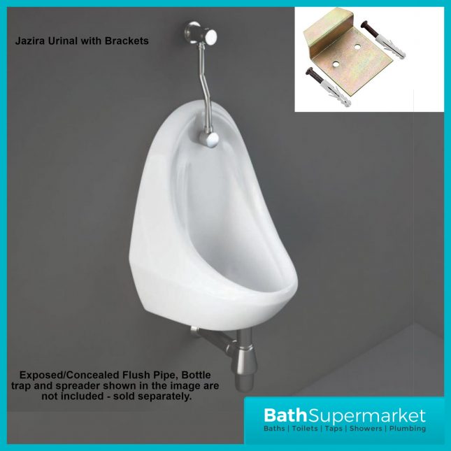Wall Hung Urinal with Flush Valve Ceramic Wall-mounted