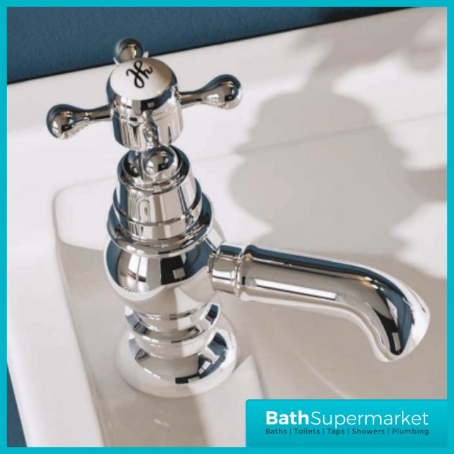 Harrogate Traditional Chrome Pair Pillar Basin Taps