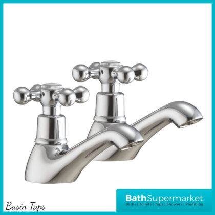 Sognare Classica Pair Basin Deck Mounted Pillar Taps