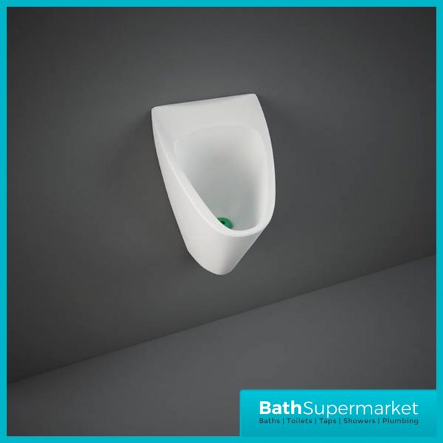 Rak Venice White Wall Hung Waterless Urinal Bowl With Brackets