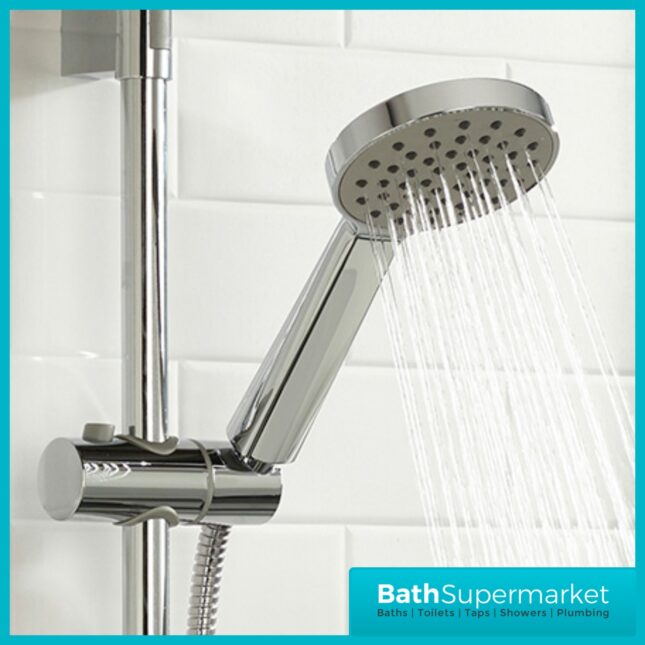 Bristan Acute2 Chrome Thermostatic Exposed Mini Valve Adjustable Riser Rail Shower Kit