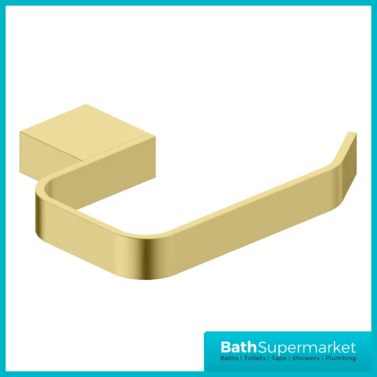 Sognare Como Curved Square Brushed Brass Wall Mounted Bathroom Rail Holder Hook Accessories