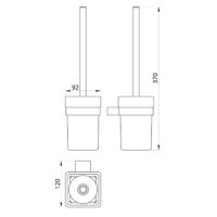 Sognare Mono Curved Square Matt Black Bathroom Wall Mounted Toilet Holder Accessories - Image 7