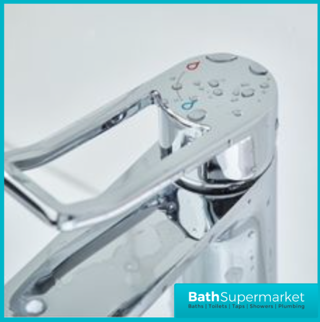 Bristan Saffron Polished Chrome Eco Start Mono Basin Mixer Tap With Clicker Waste