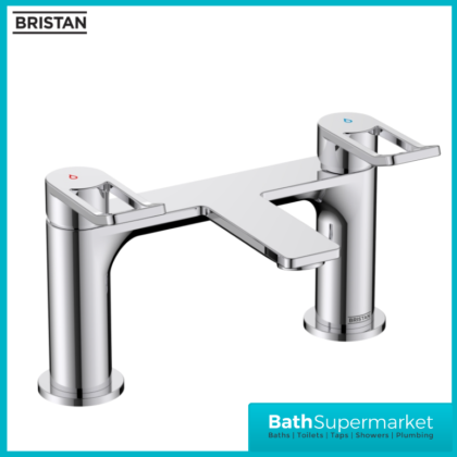 Bristan Saffron Polished Chrome Loop Lever Handle Bath Filler Tap