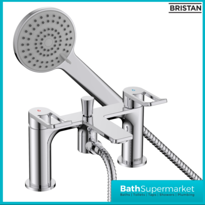 Bristan Saffron Polished Chrome Loop Lever Handle Bath Shower Mixer Tap