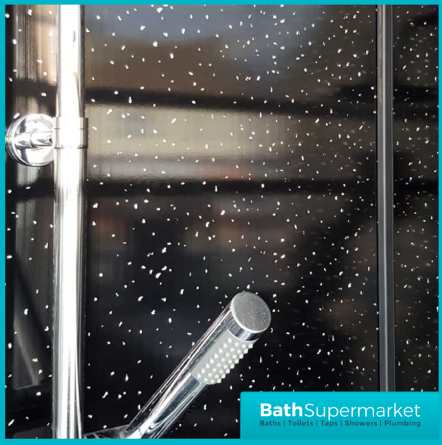 Maxplas Black Galaxy Sparkle 10mm UPVC Wall Panel 1000mm x 2440mm