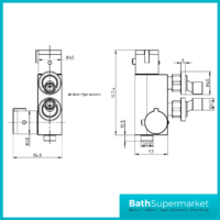 Sognare Brushed Brass Round Douche Thermostatic Vertical Bar Valve Bidet Shower Handset Spray Kit