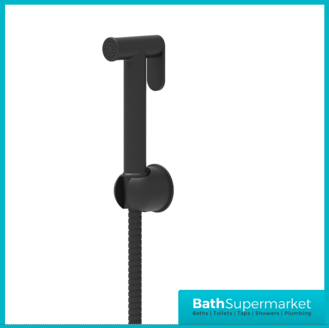 Sognare Matt Black Round Douche Thermostatic Vertical Bar Valve Bidet Shower Handset Spray Kit