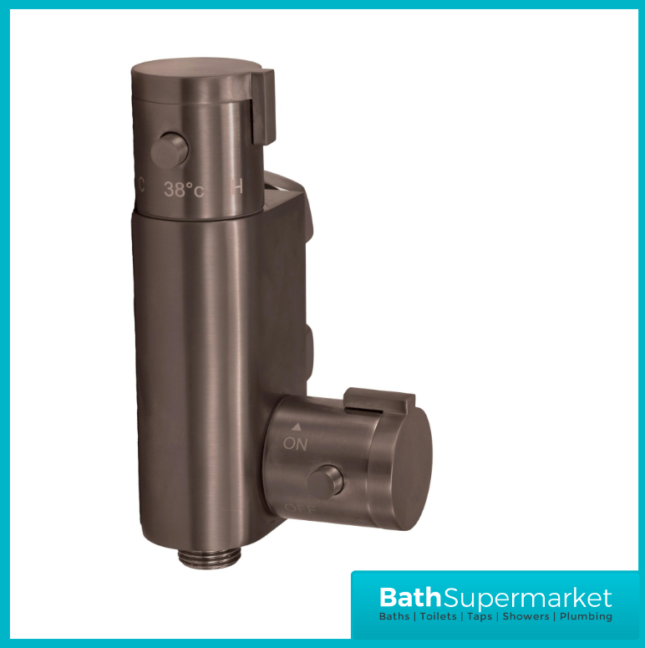 Sognare Brushed Bronze Round Douche Thermostatic Vertical Bar Valve Bidet Shower Handset Spray Kit - Image 2