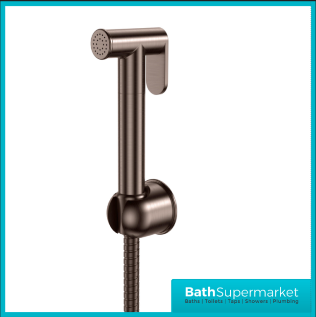 Sognare Brushed Bronze Round Douche Thermostatic Vertical Bar Valve Bidet Shower Handset Spray Kit