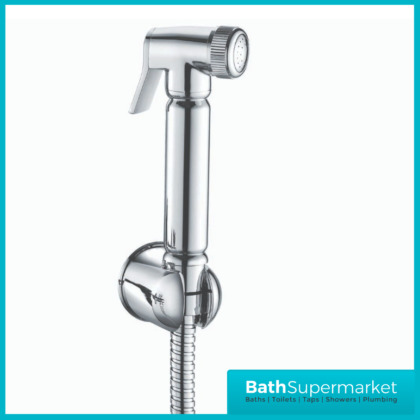 Sognare Chrome Douche Shower Spray Bidet Handset With Flexible Hose & Holder