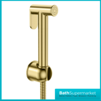 Sognare Brushed Brass Douche Shower Spray Bidet Handset With Flexible Hose & Holder