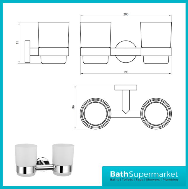 Sognare Delta Round Chrome Wall Mounted Bathroom Rail Holder Toilet Accessories - Image 3