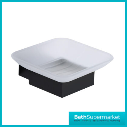 Sognare Como Curved Square Matt Black Bathroom Wall Mounted Toilet Holder Accessories Set