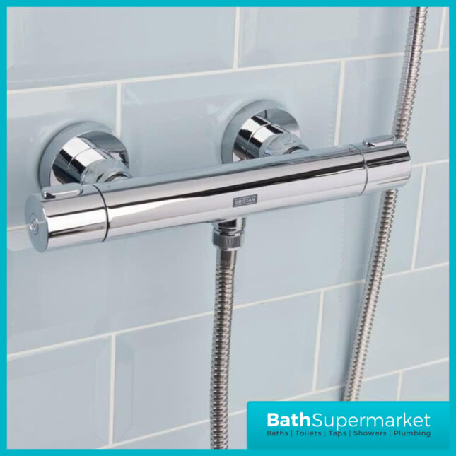 Bristan Frenzy Chrome Thermostatic Cool Touch Valve Multi Function Handset Shower