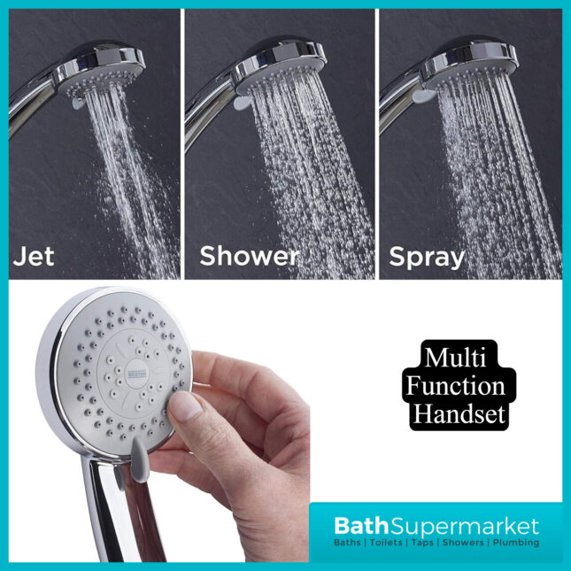 Bristan Frenzy Chrome Thermostatic Cool Touch Valve Multi Function Handset Shower