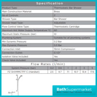 Bristan Frenzy Chrome Thermostatic Cool Touch Valve Multi Function Handset Shower - Image 14