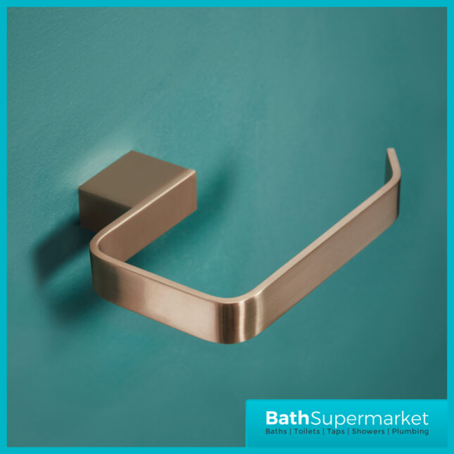 Sognare Como Curved Square Brushed Bronze Wall Mounted Bathroom Rail Holder Hook Accessories