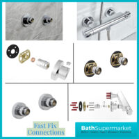 Bristan Artisan Chrome Thermostatic Bar Valve Multi Function Riser Rail Handset Shower