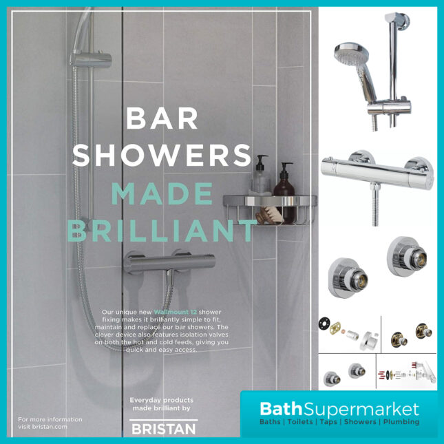 Bristan Frenzy Chrome Thermostatic Cool Touch Valve Multi Function Handset Shower