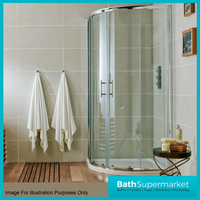 Shires Offset Quadrant Shower Tray With Waste 1200mm x 900mm Left & Right Handed