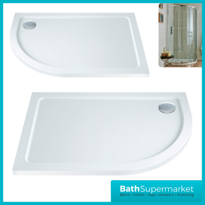 Shires Offset Quadrant Shower Tray With Waste 900mm x 760mm Left & Right Handed