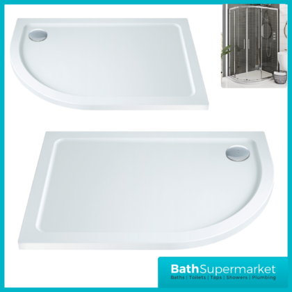 Shires Offset Quadrant Shower Tray With Waste 1200mm x 900mm Left & Right Handed