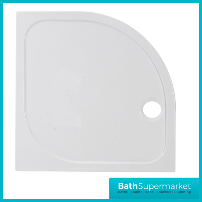 AquaVolere 45mm Profile Offset Quadrant Shower Tray 1200mm x 900mm & Waste