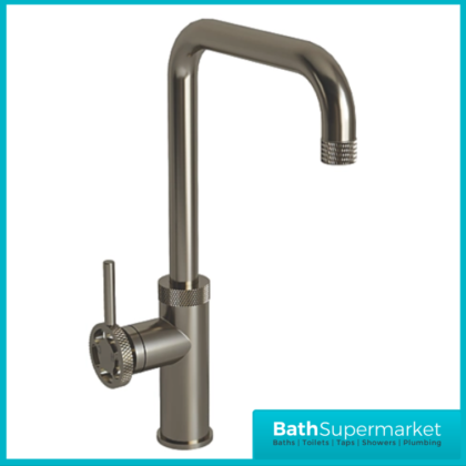 Industrial Style Brushed Steel Kitchen Single Lever Handle Mixer Tap