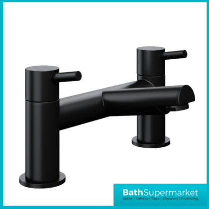 Juke Premier Matt Black Round Deck Mounted Bath Filler Tap