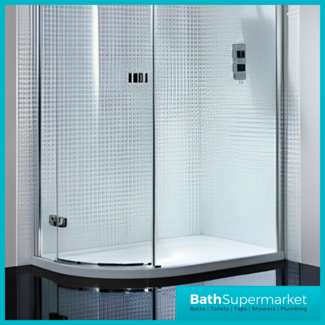 Shires Offset Quadrant Shower Tray With Waste 1200mm x 900mm Left & Right Handed