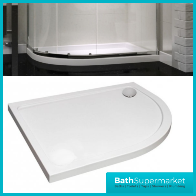 Shires Offset Quadrant Shower Tray With Waste 1000mm x 800mm Left & Right Handed