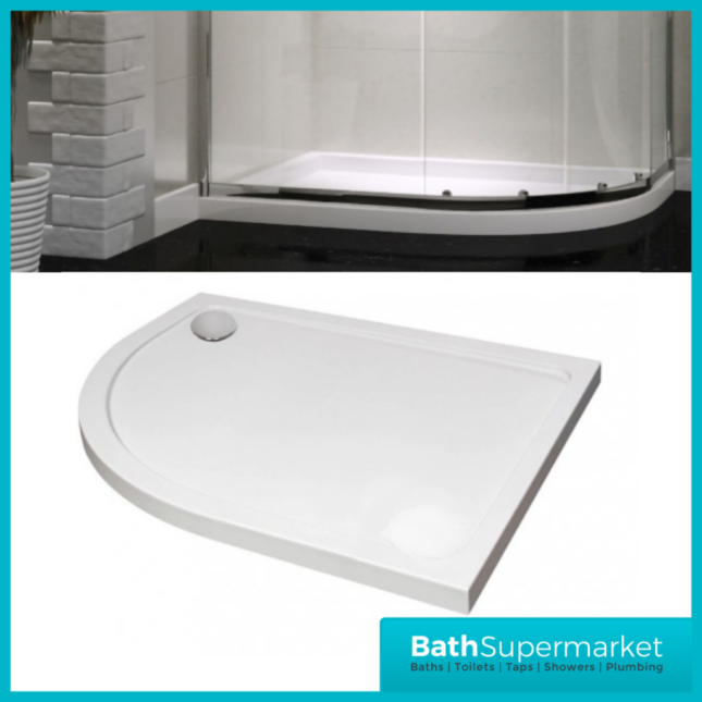 Shires Offset Quadrant Shower Tray With Waste 1000mm x 800mm Left & Right Handed