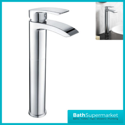 Sognare Belini Chrome Round Tall High Rise Mono Basin Mixer Tap
